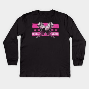 CM Punk Best In The World Pink Kids Long Sleeve T-Shirt